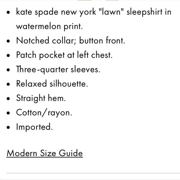 Kate Spade Sleepshirt M   - Picture 7 of 7